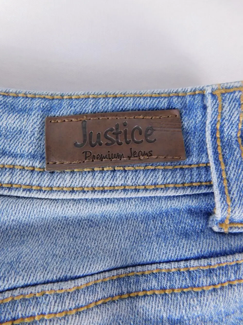 Justice Hot Pants Girls 10 Blue Denim Cutoff Distressed Cuffed Shorts Summer